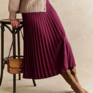 Sezane Dune pleated Skirt, size 4